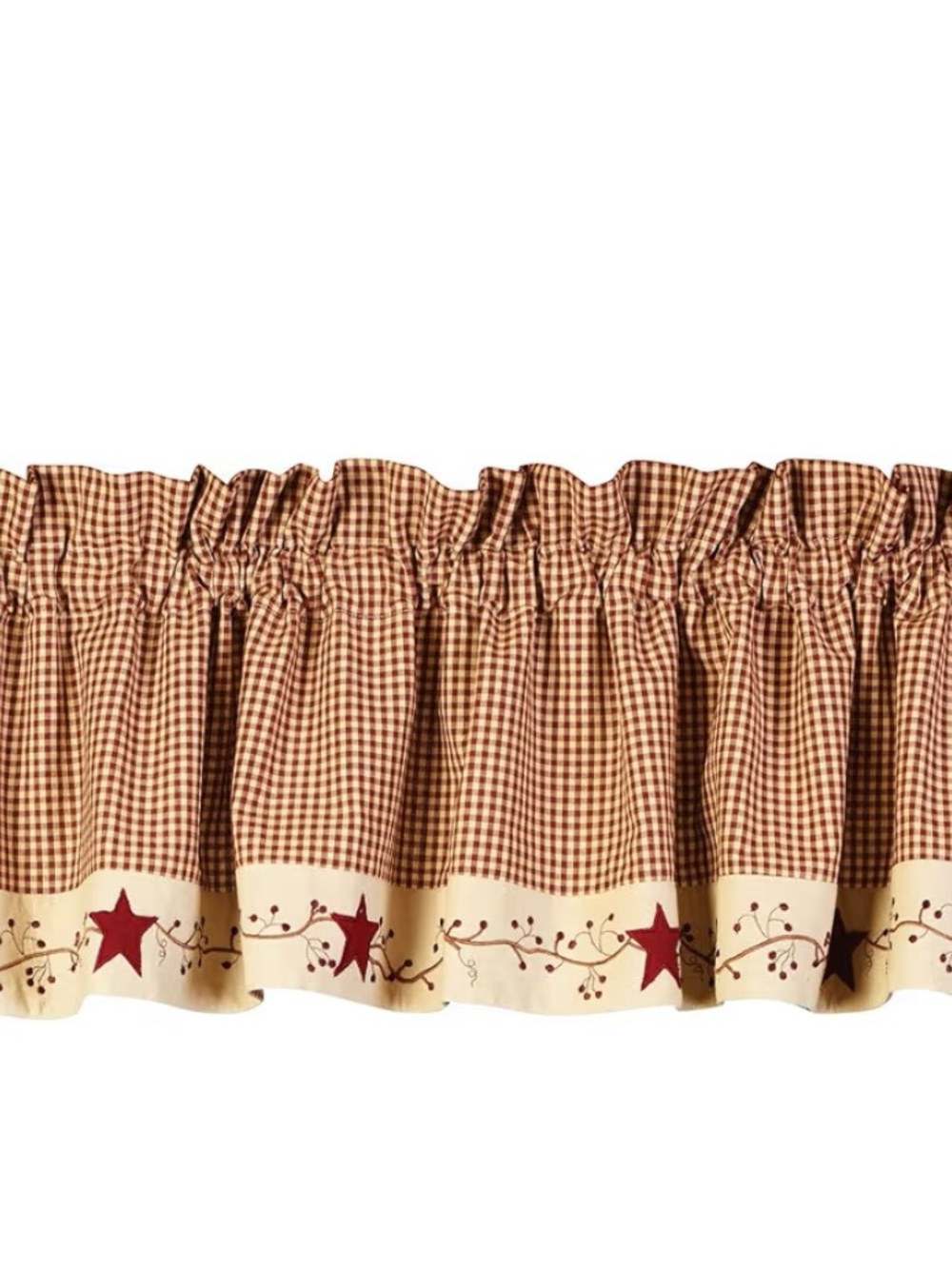 The Country House Collection Stars and Berries Valance